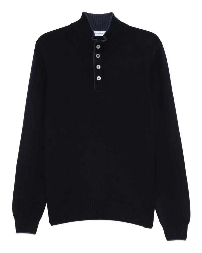 Gran Sasso Pullover mit Stehkragen - Blau Blau