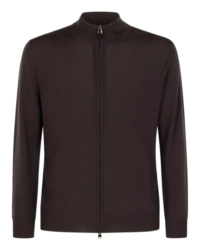 Canali Cardigan mit Reißverschluss - Braun Braun