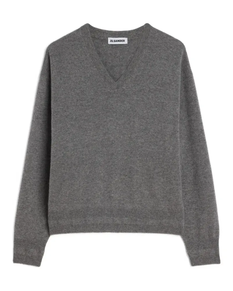Jil Sander Kaschmirpullover mit V-Ausschnitt - Grau Grau