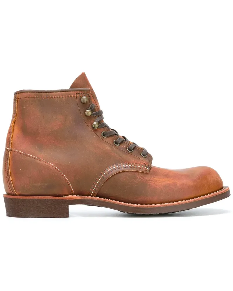 Red Wing Shoes Schnürstiefel mit Ziernähten - Braun Braun