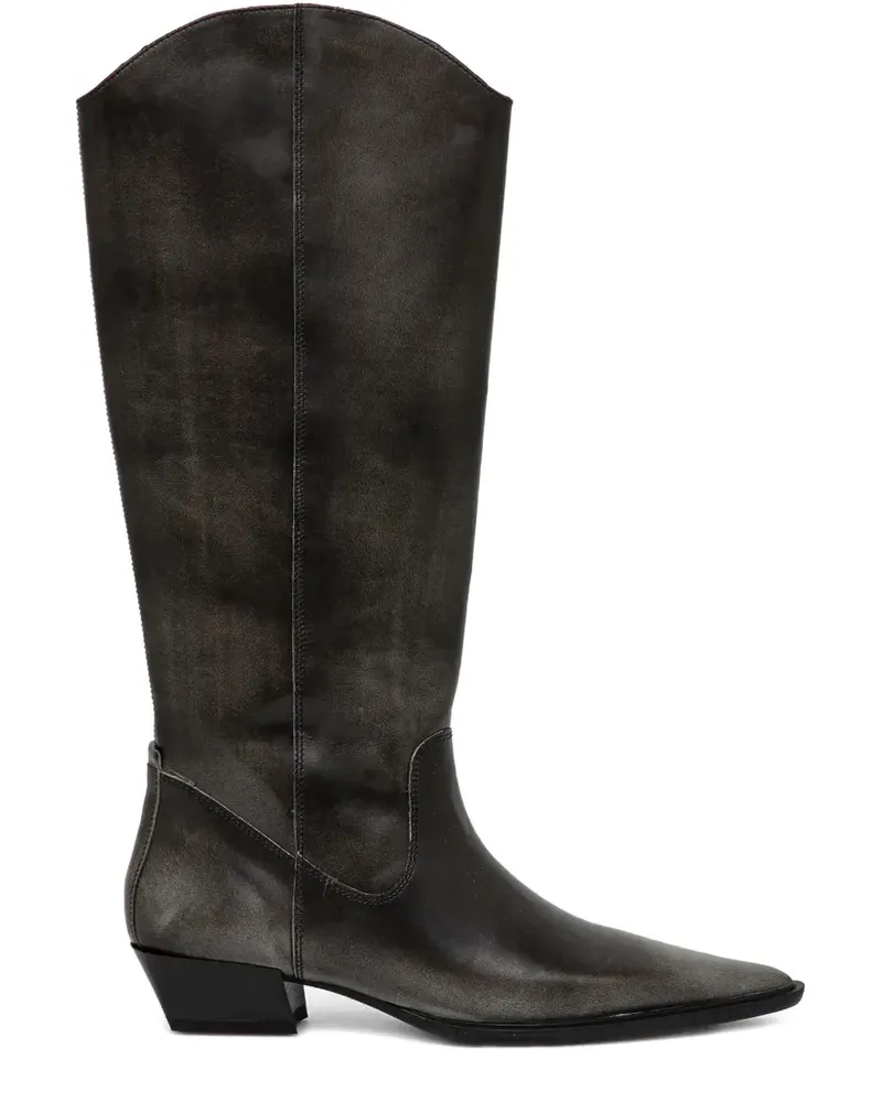 Vagabond Kniehohe Cassie Stiefel mit spitzer Kappe 40mm - Grau Grau