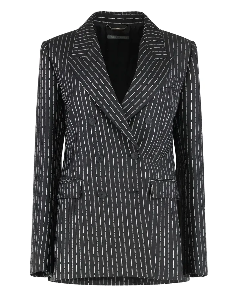 Alberta Ferretti double-breasted striped blazer - Schwarz Schwarz