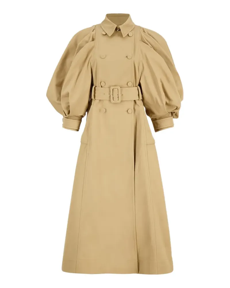 Gabriela Hearst Aeon puff-sleeve trench coat - Nude Nude