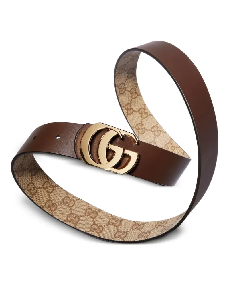 Gucci Wendbarer GG Marmont Gürtel - Braun Braun