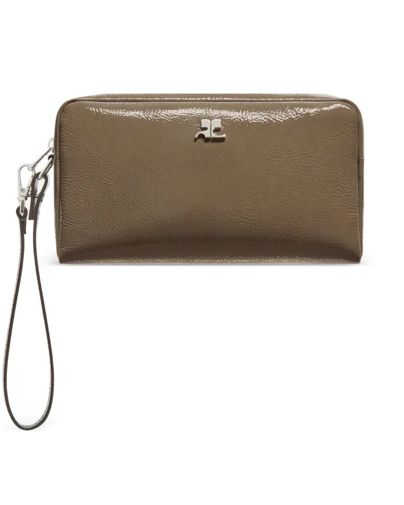 Courrèges AC Naplack Beauty Clutch - Braun Braun