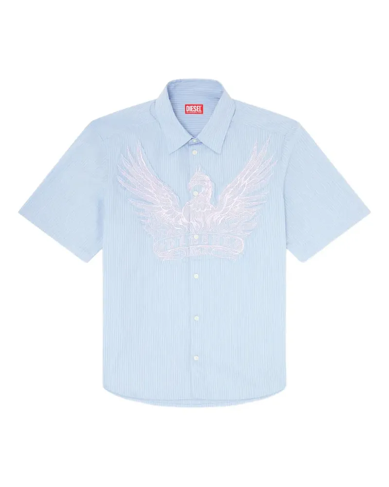 Diesel striped short-sleeve shirt - Blau Blau