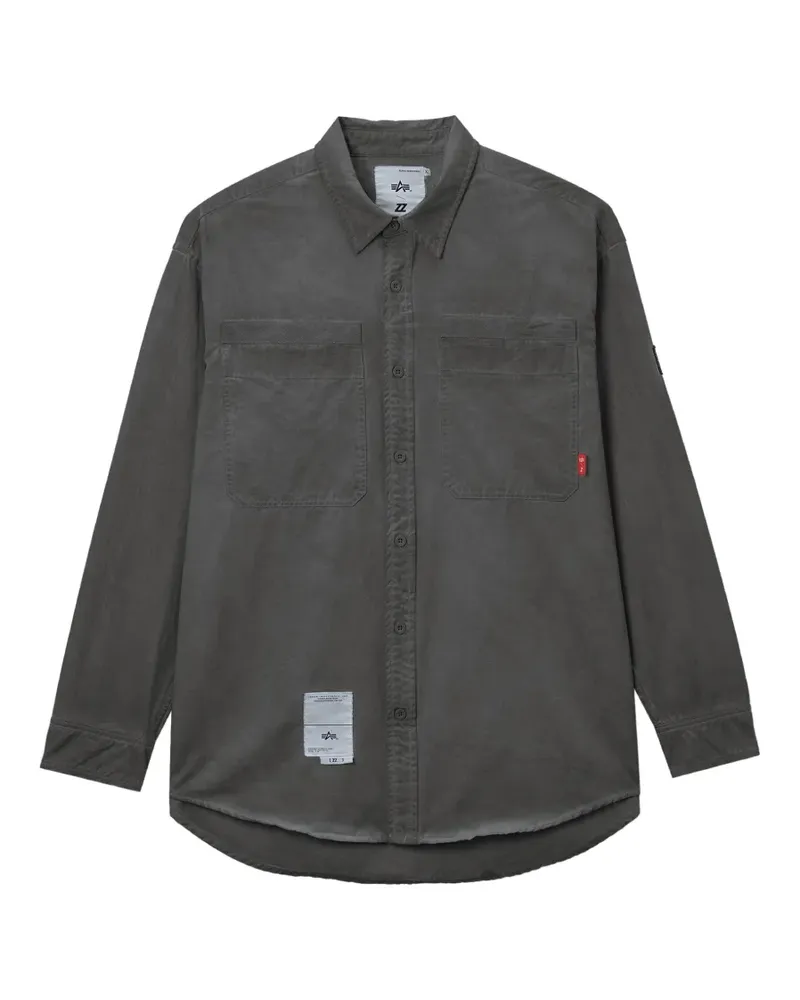 Izzue Hemd mit aufgesetzter Tasche - Grau Grau