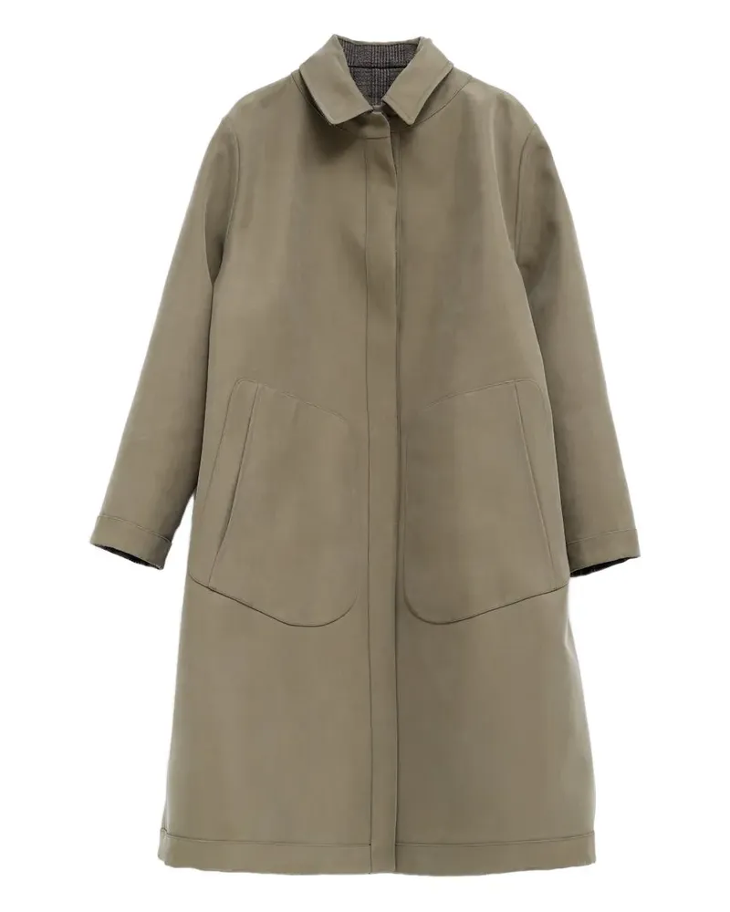 The Row Palo plaid-pattern reversible coat - Nude Nude