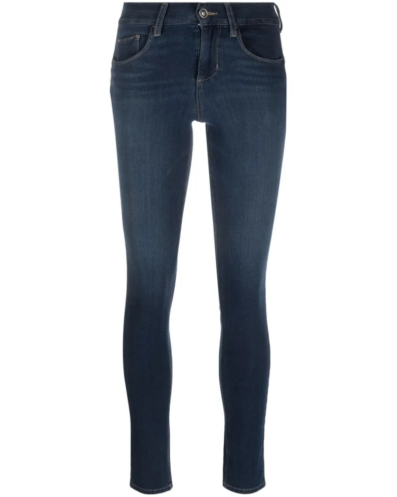 Liu Jo Skinny-Jeans mit Logo-Patch - Blau Blau