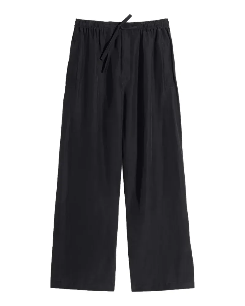 Christophe Lemaire Hose mit Kordelzug - Schwarz Schwarz