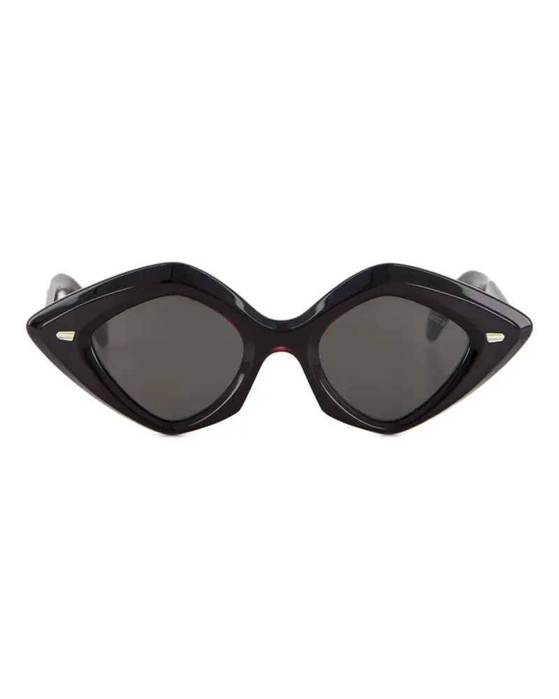 Cutler and Gross Sonnenbrille mit Oversized-Gestell - Schwarz Schwarz