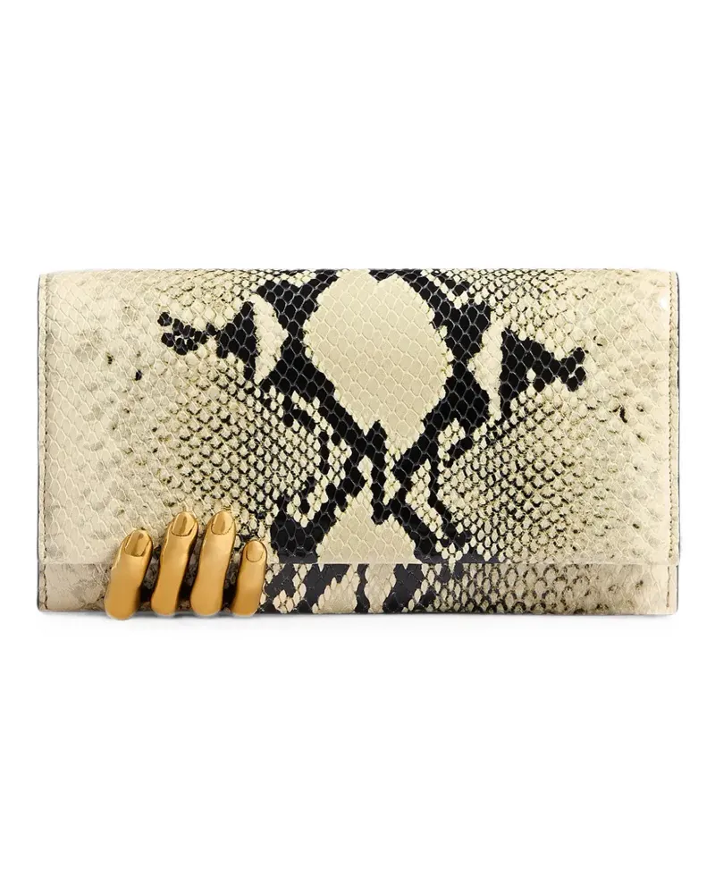 KHAITE python-embossed sculpted clutch bag - Nude Nude