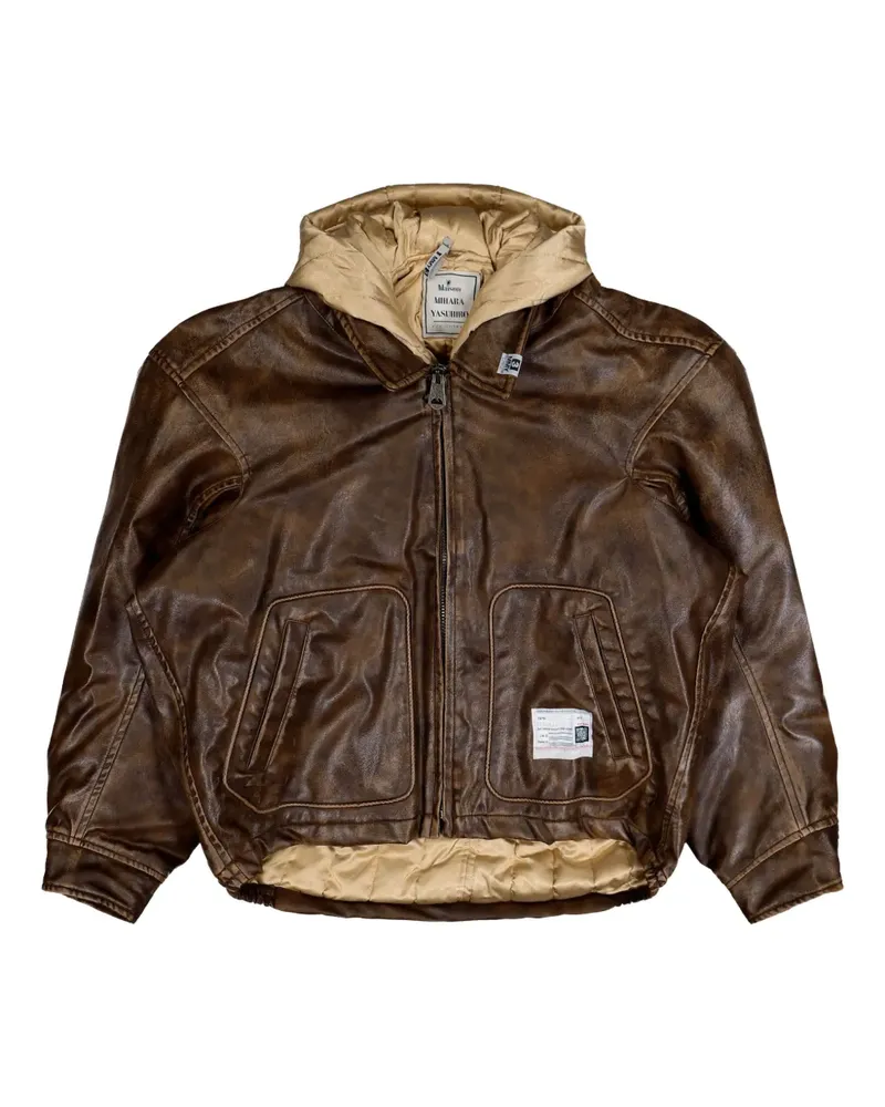 MIHARAYASUHIRO hood zip jacket - Braun Braun