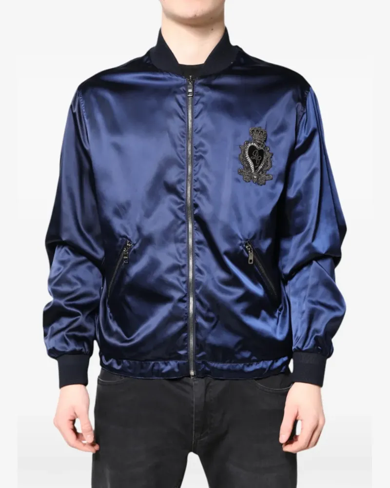 Dolce & Gabbana DG Crown Bomberjacke - Blau Blau