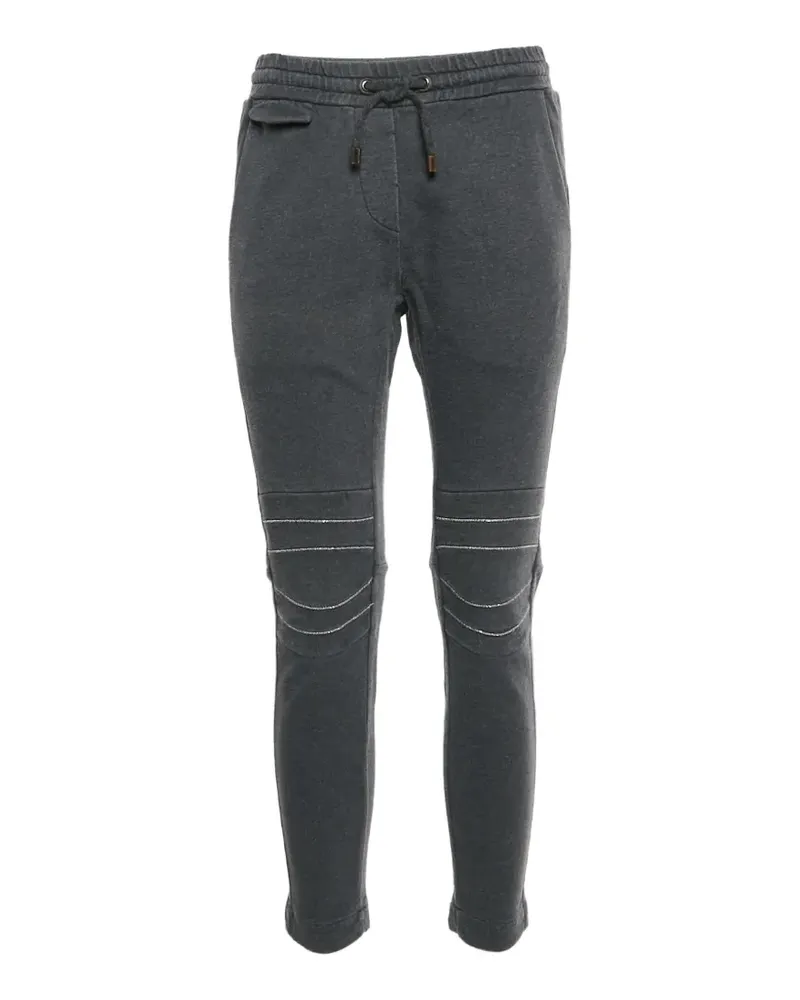 Brunello Cucinelli Monili detail track pants - Grau Grau