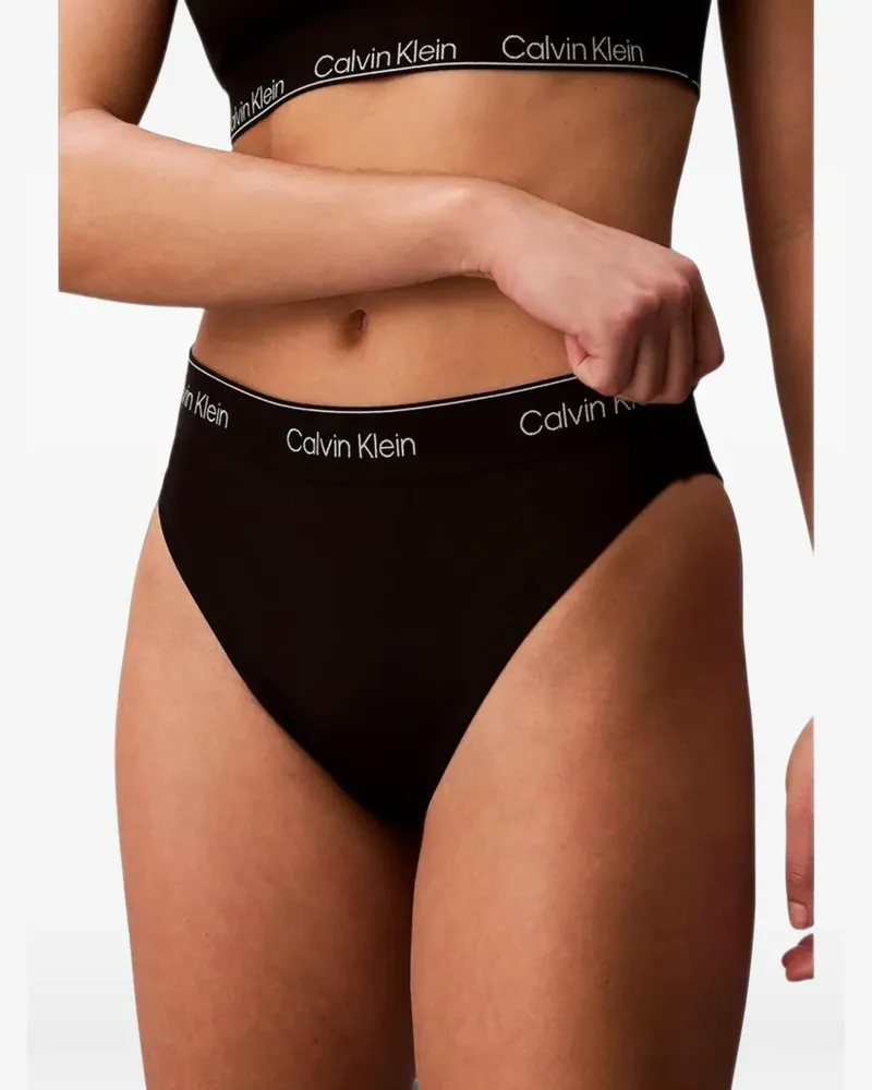 Calvin Klein Badeshorts mit Logo-Bund - Schwarz Schwarz