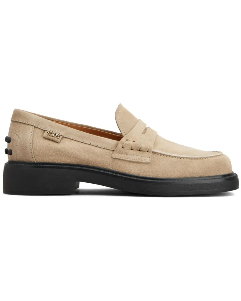 TOD'S Penny-Loafer aus Wildleder - Nude Nude