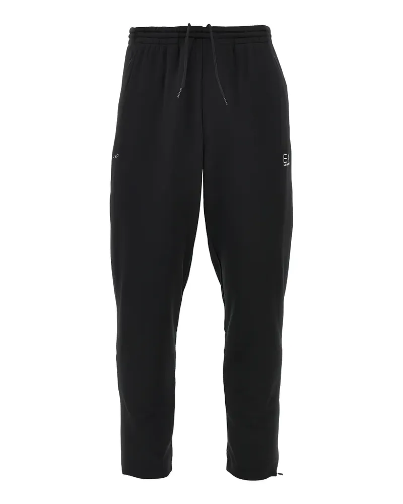EA7 logo-print drawstring track pants - Schwarz Schwarz