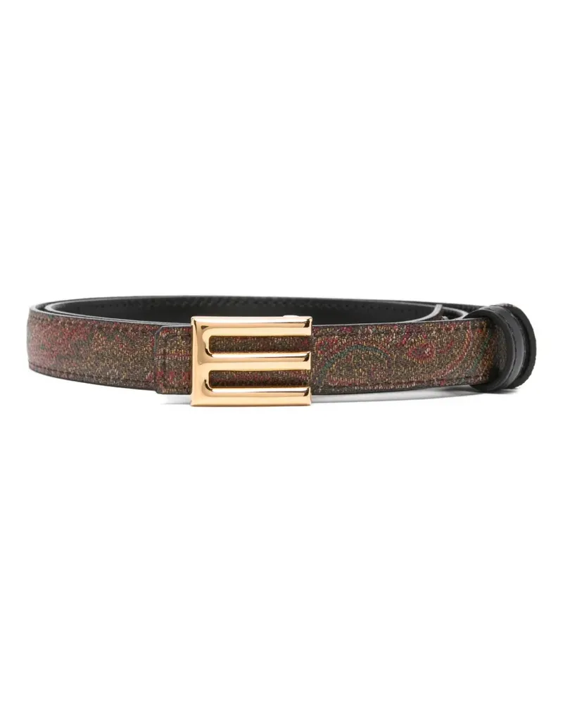 Etro Gürtel mit Paisleymuster - Braun Braun