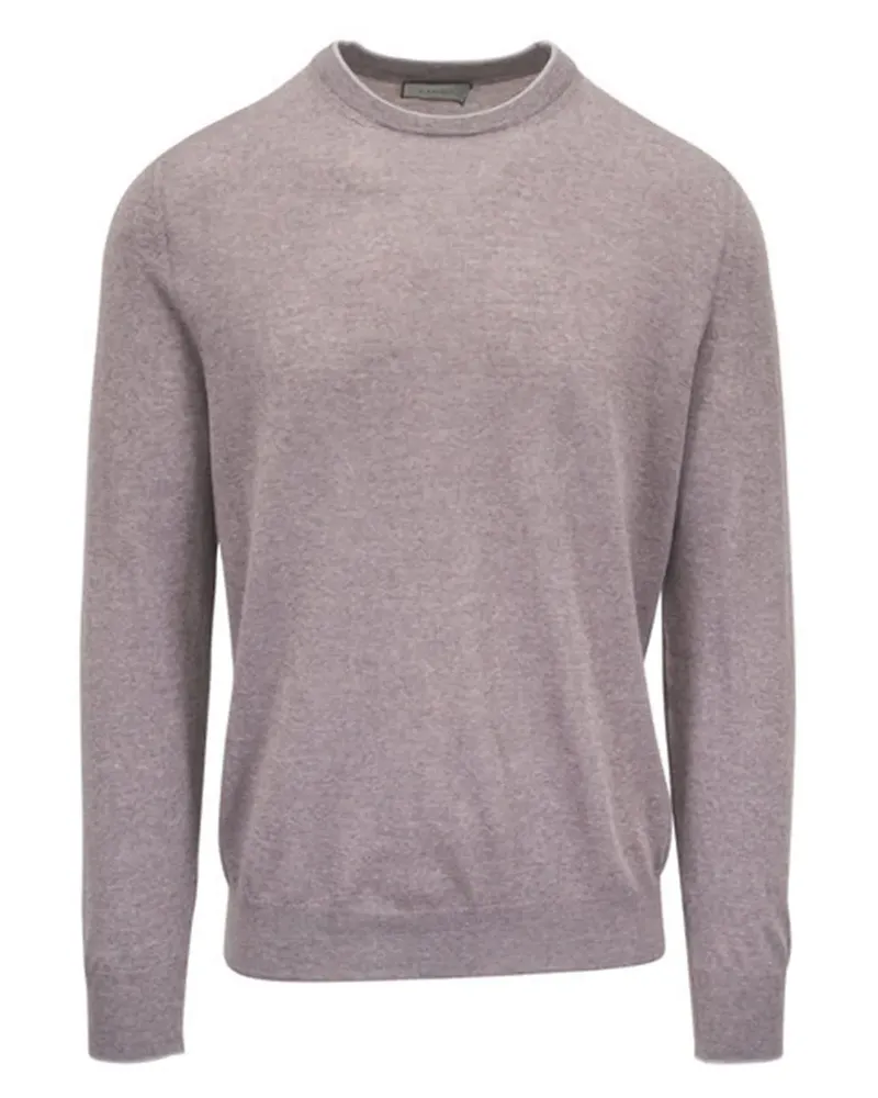 Canali round neck coat - Blau Blau