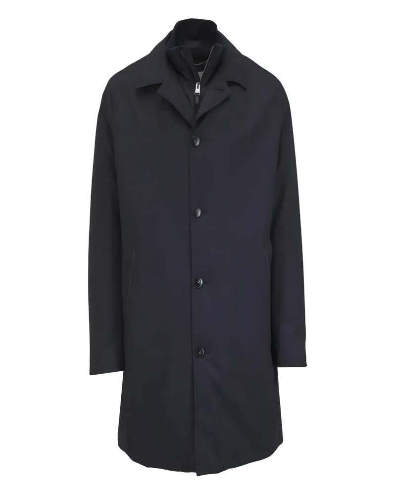 Canali round neck coat - Blau Blau
