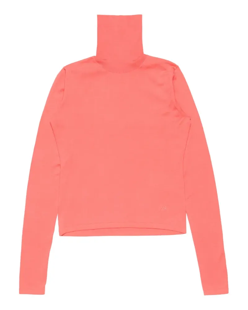 Acne Studios Rollkragenpullover aus feiner Seide - Rosa Rosa