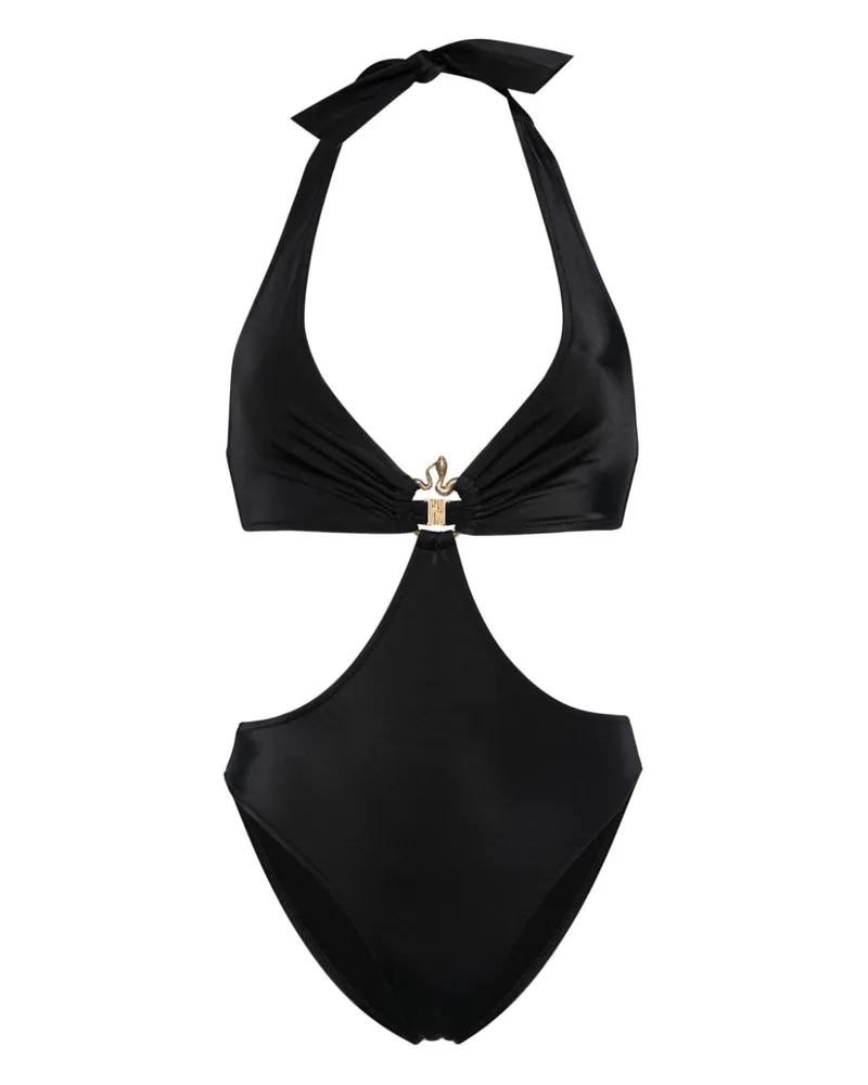 Just Cavalli Metallic-Badeanzug - Schwarz Schwarz