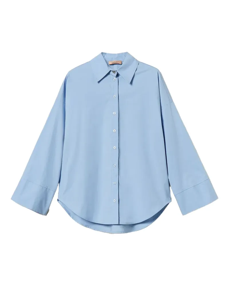 Twin-Set Hemd mit weiten Manschetten - Blau Blau
