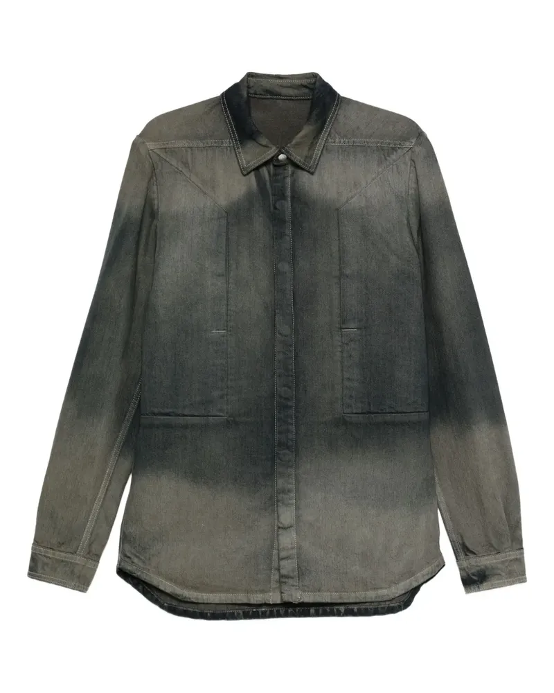 Rick Owens Klassisches Jeanshemd - Grau Grau