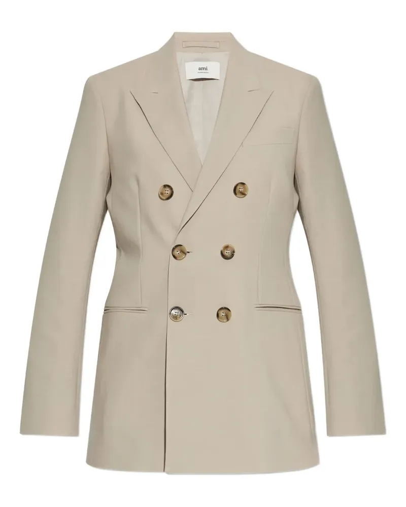 AMI Paris double-breasted jacket - Nude Nude