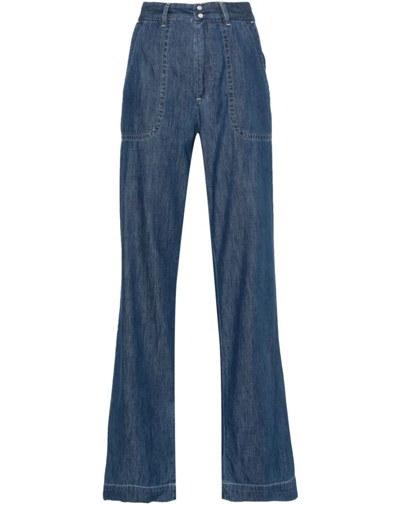 A.P.C. Straight-Leg-Jeans mit hohem Bund Blau