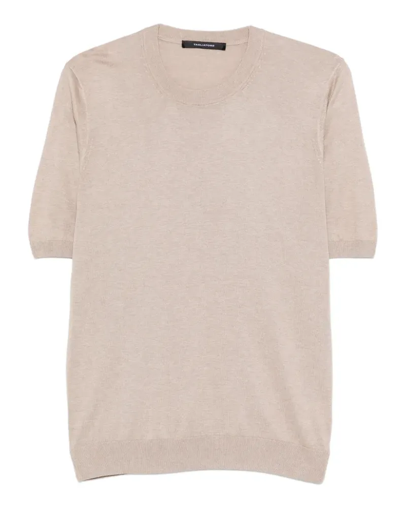 Tagliatore Gestricktes T-Shirt - Nude Nude