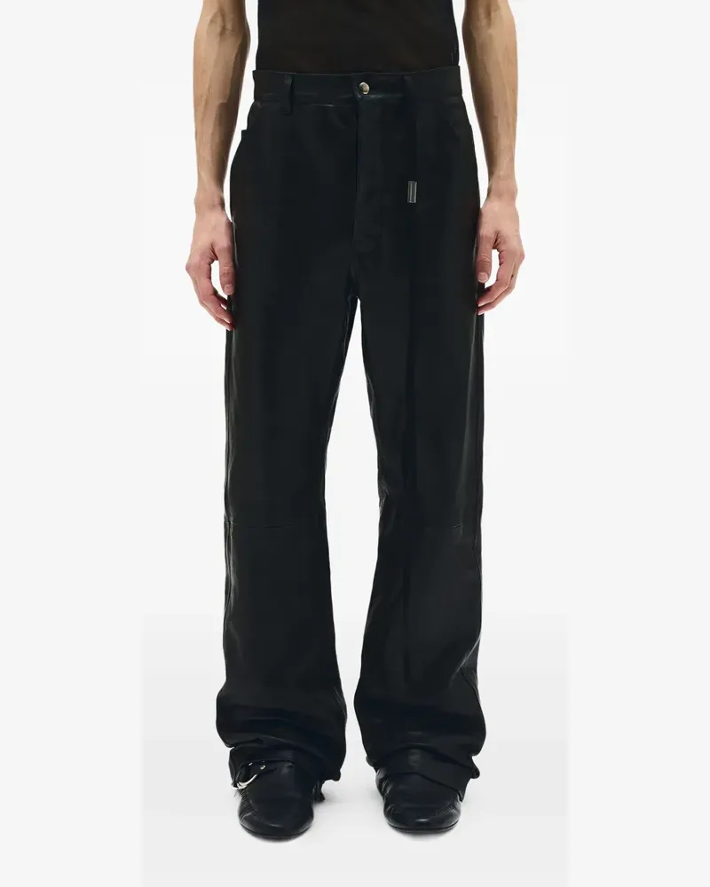 Ann Demeulemeester Hose aus Leder - Schwarz Schwarz