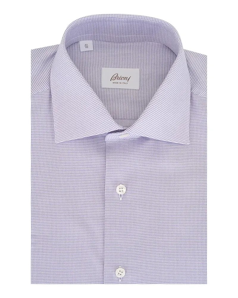 Brioni Texturiertes Hemd - Violett Violett