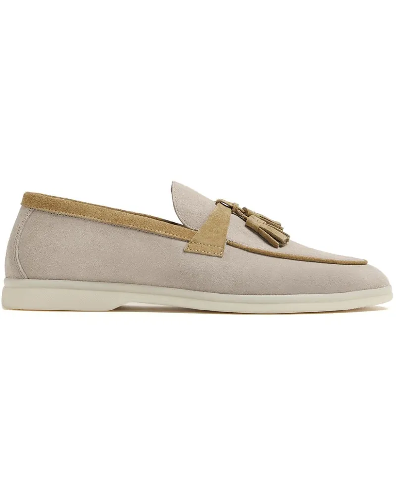 Scarosso Leandro Loafer aus Wildleder - Nude Nude