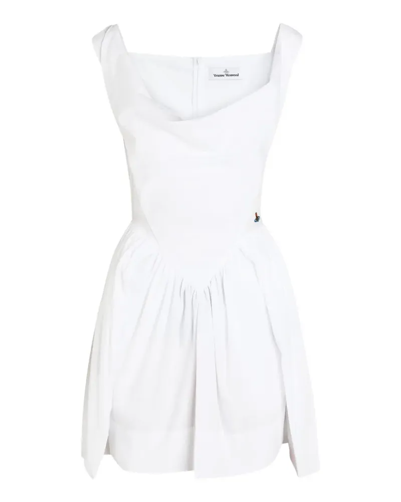 Vivienne Westwood Sunday Orb-embroidered draped mini dress - Weiß Weiß