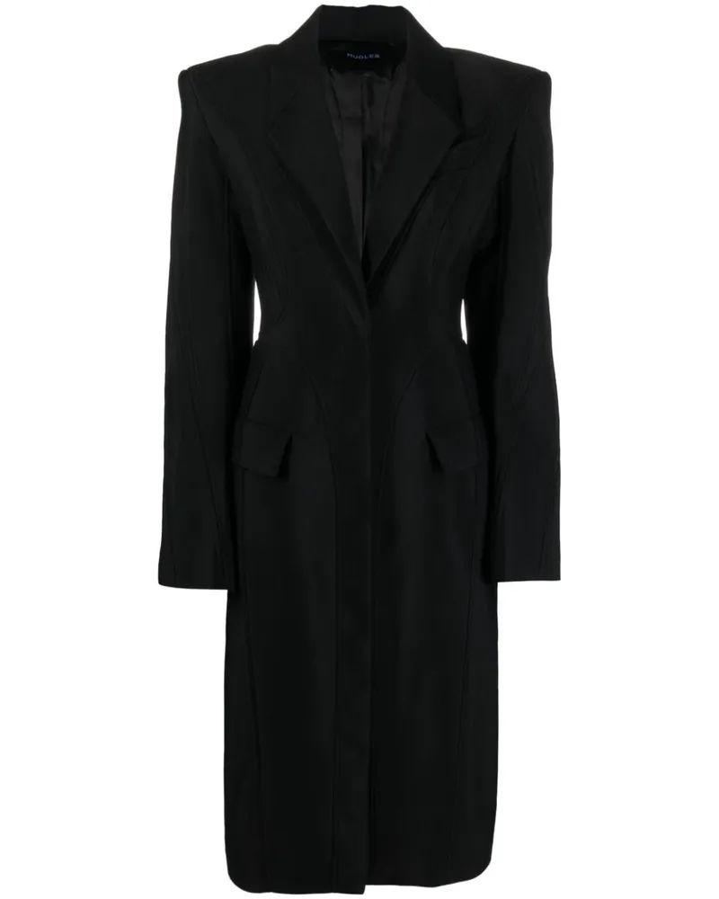 Thierry Mugler Klassischer Mantel - Schwarz Schwarz