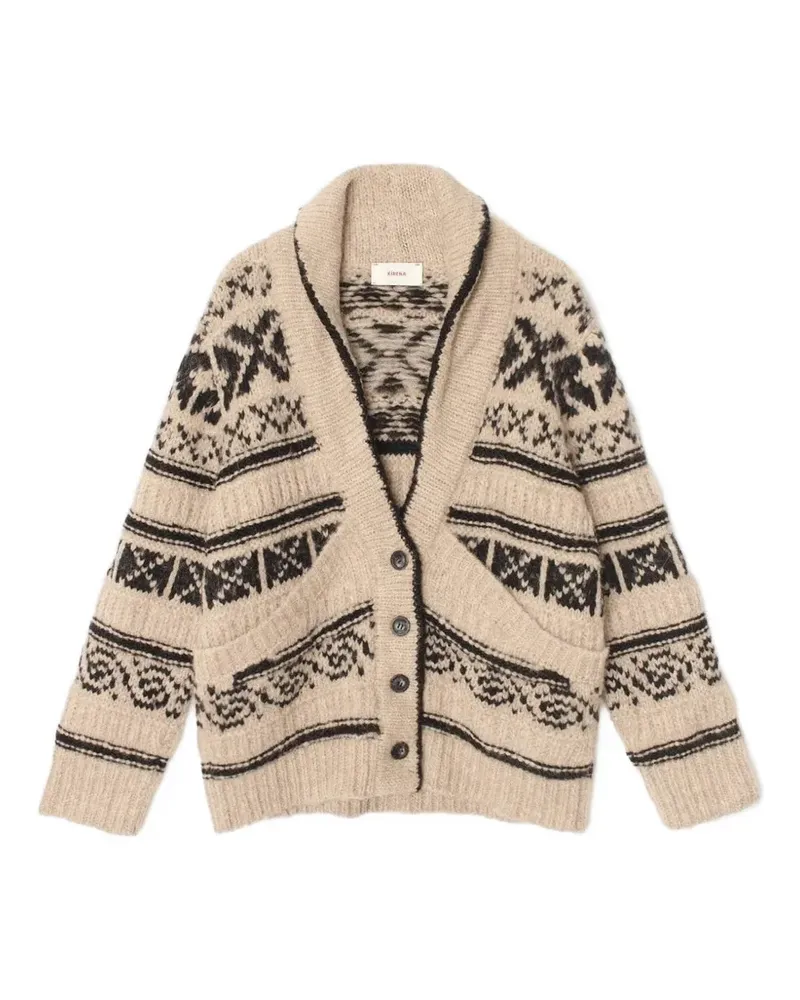 Xírena Cardigan mit Fair-Isle-Strickmuster - Nude Nude