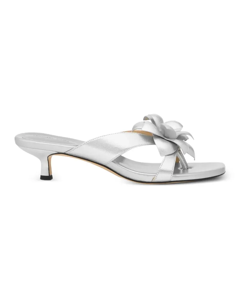Michael Kors Jacie floral-appliqué sandals - Silber Silber