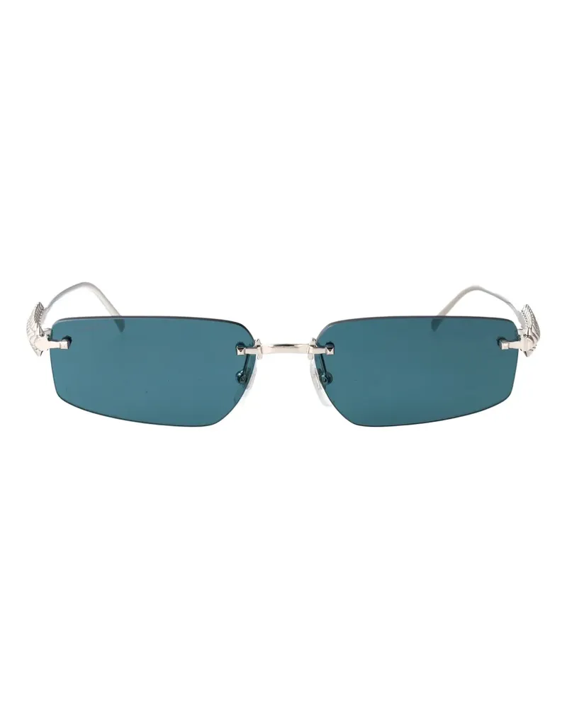 Cartier studded rectangle-frame sunglasses - Blau Blau