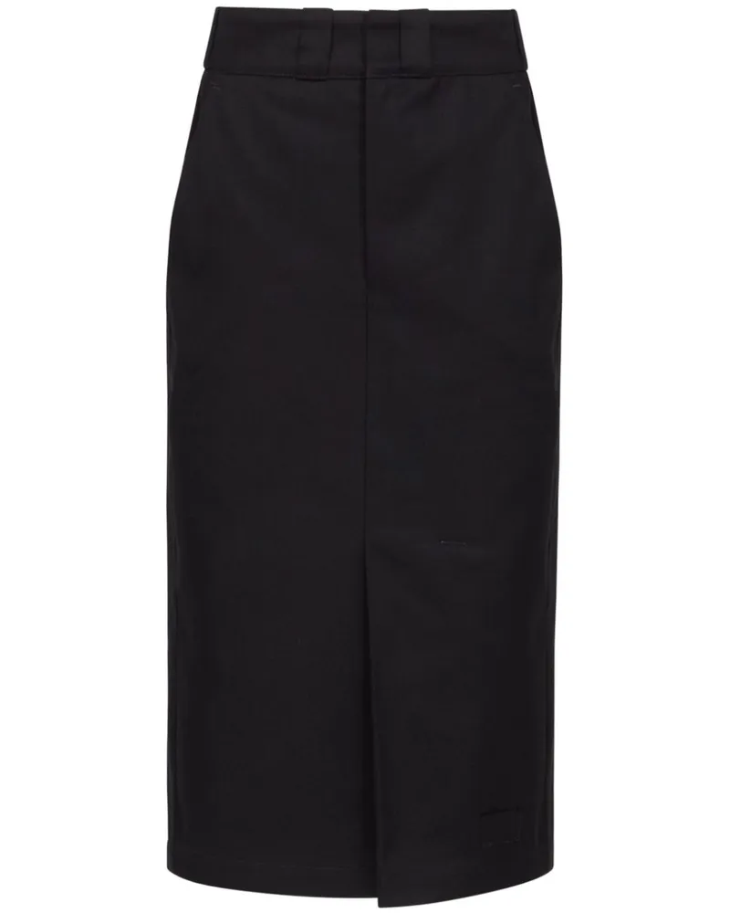 Maison Margiela Midirock mit hohem Bund - Schwarz Schwarz