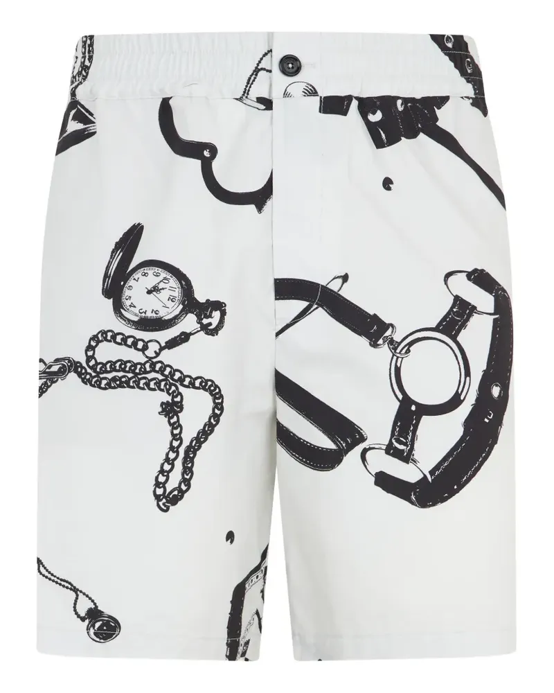 Moschino graphic-print shorts - Weiß Weiß