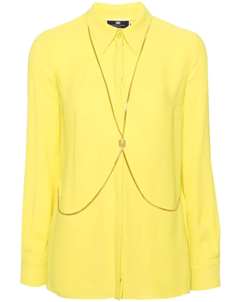 Elisabetta Franchi Krepphemd mit Ketten - Grün Grün