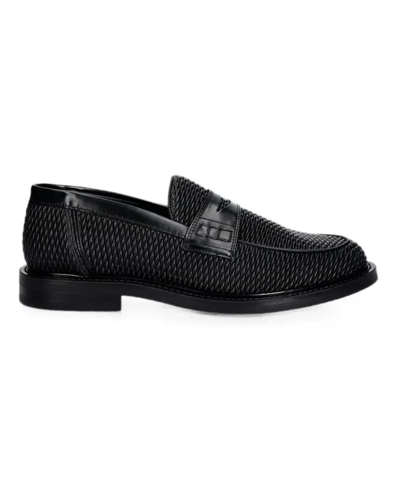 Filling Pieces Reed woven-design penny loafers - Schwarz Schwarz