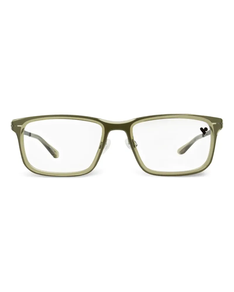 SHINOLA Flexon Brille mit eckigem Gestell - Grün Grün