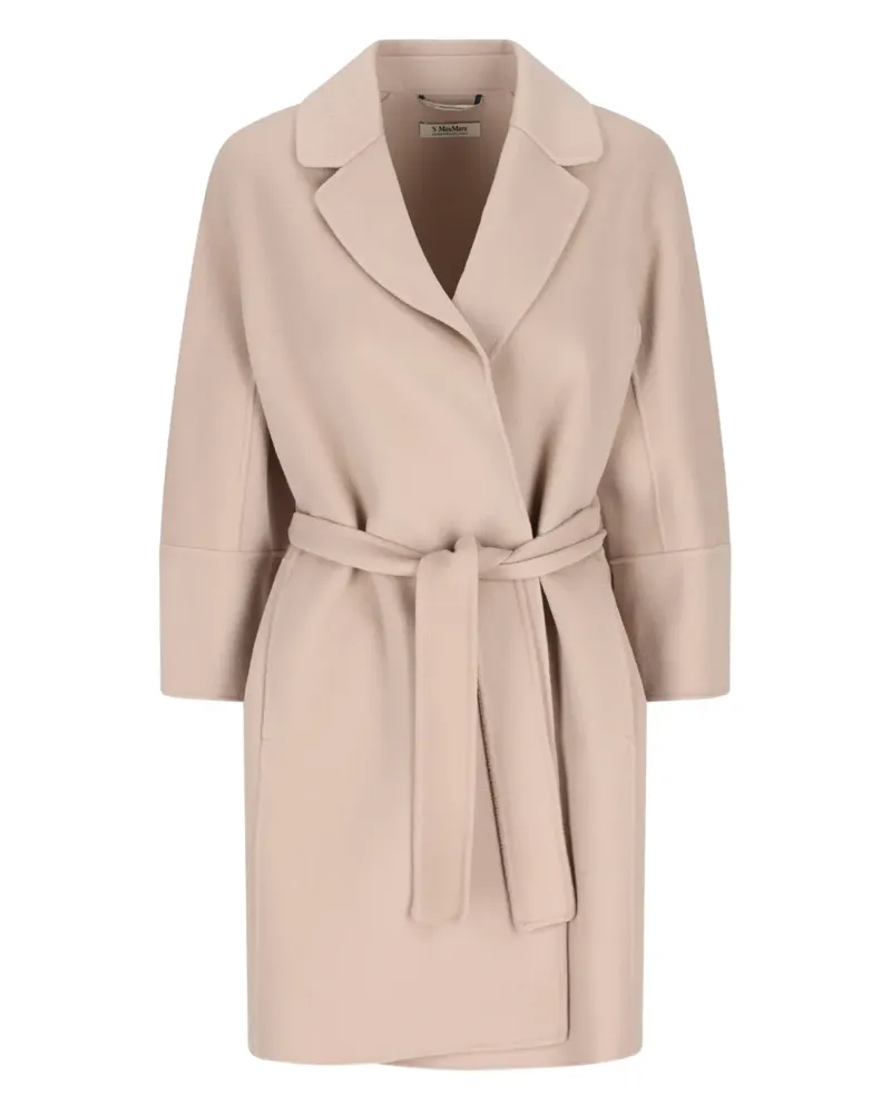 Max Mara Mantel mit Gürtel - Nude Nude