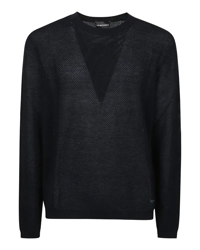 Emporio Armani Pullover mit V-Ausschnitt - Blau Blau