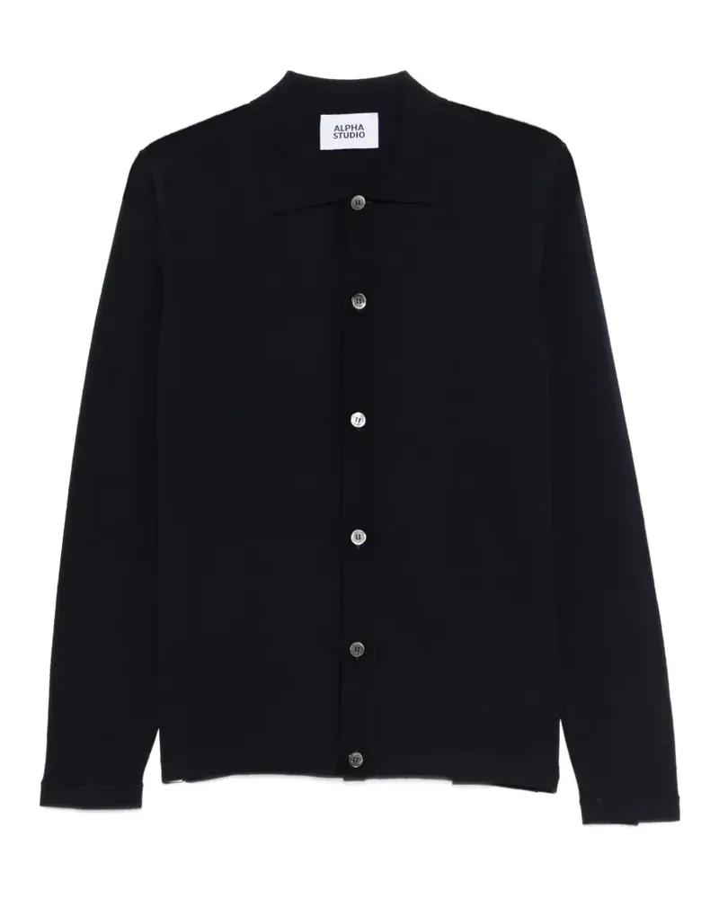 Alpha Studio buttoned knitwear - Blau Blau