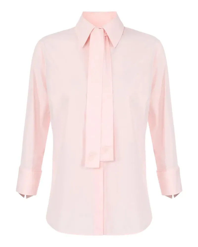 Elisabetta Franchi cotton shirt with sashes - Rosa Rosa