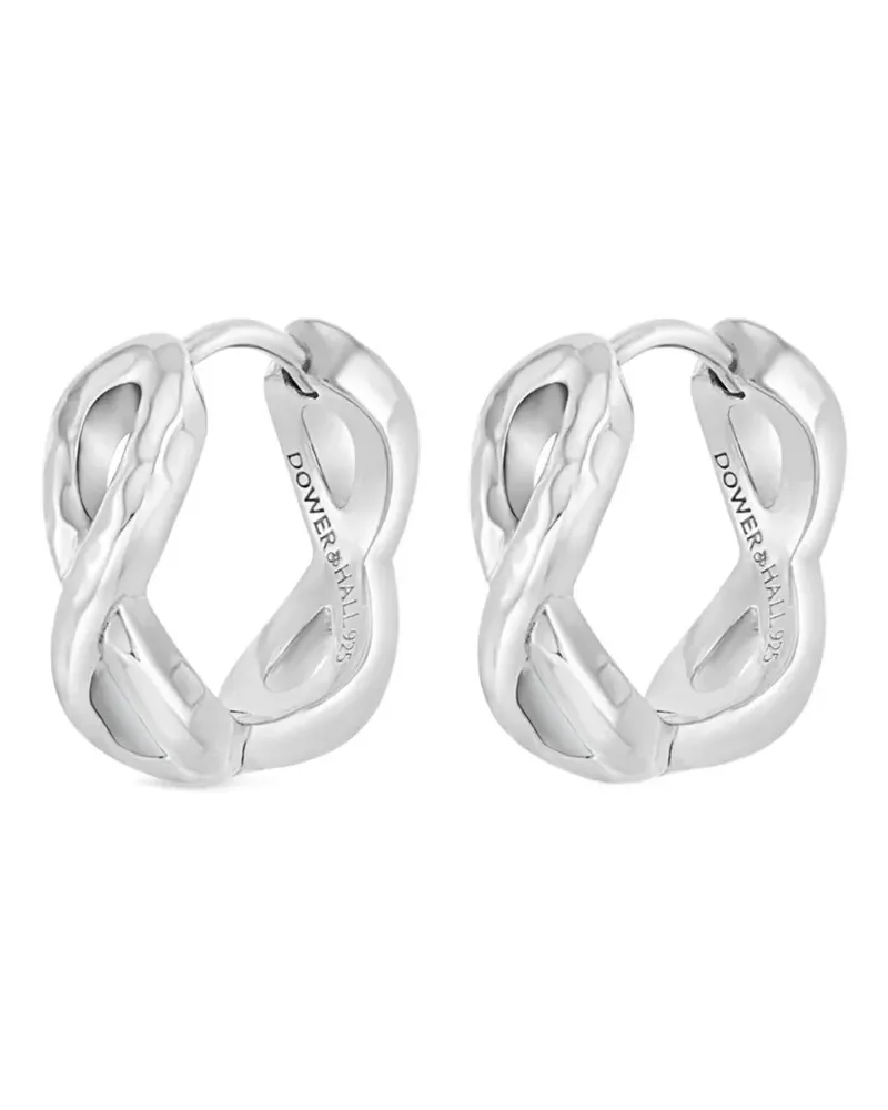 Dower & Hall Kleine Entwined Infinity Ohrringe - Silber Silber